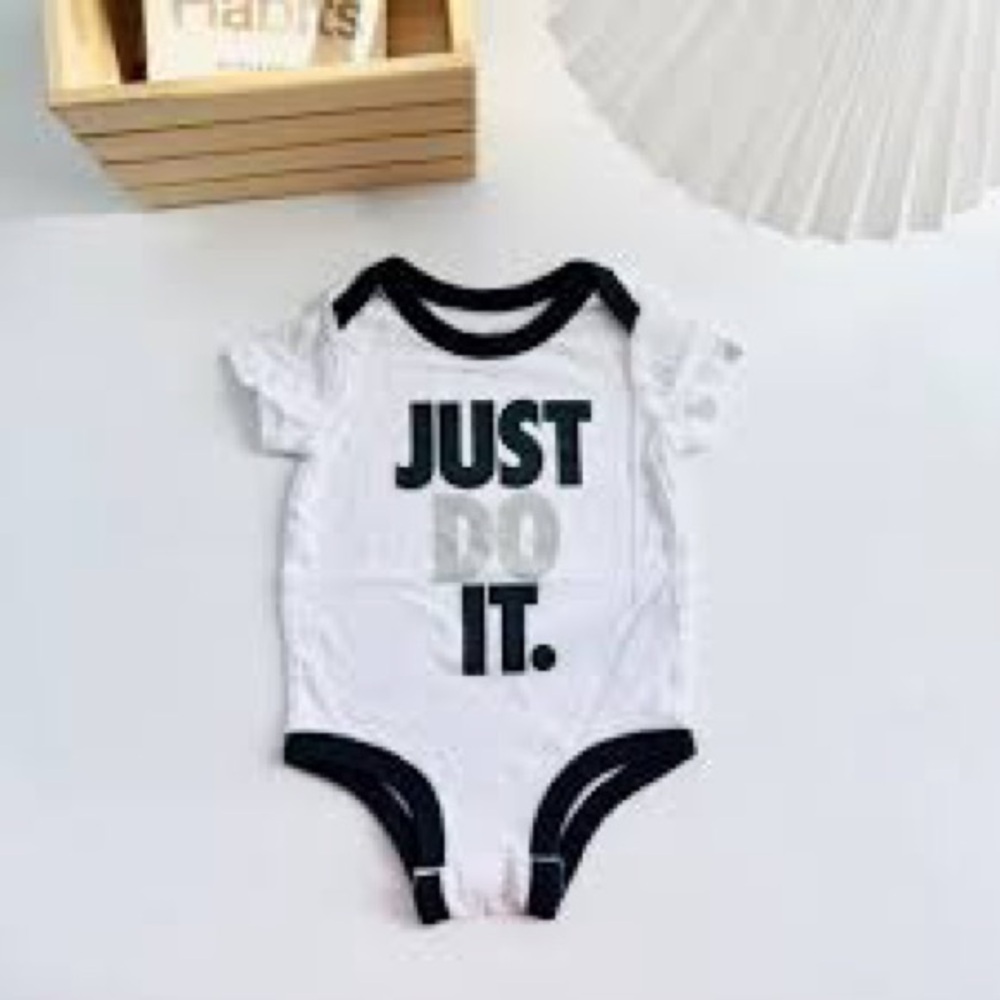 Nike White and Black Just Do It Onesie - Picture 1 of 3